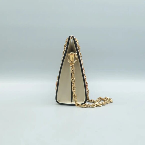 100% Authentic GUCCI Ophidia Chain Brown Flora Canvas Shoulder Bag - Picture 3 of 12